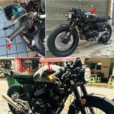 Picture of 2Pcs New Motorcycle LED Modified Turn Signal Motorcycle Hand Lamp Light Mountain Bike Signal Light Handlebar Light