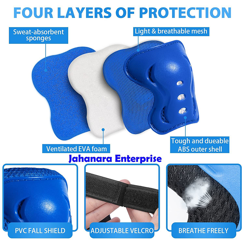 Picture of Knee Pads for Kids/Youth, Knee Pad and Elbow Pads Wrist Guards Protective Gear Set for Roller Skates Cycling BMX Bike Skateboard Inline Skating's Scooter Riding