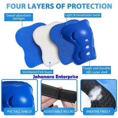 Picture of Knee Pads for Kids/Youth, Knee Pad and Elbow Pads Wrist Guards Protective Gear Set for Roller Skates Cycling BMX Bike Skateboard Inline Skating's Scooter Riding