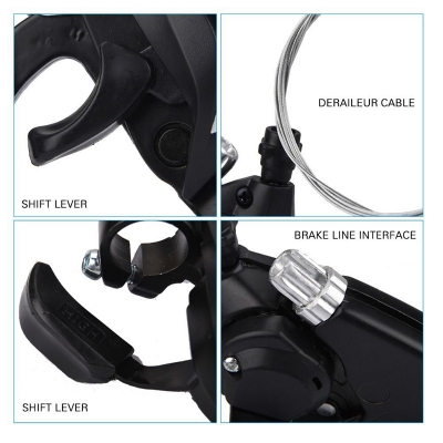 Picture of Shimano 7-Speed Right-Hand Shimano Bike Shift Lever - High-Quality Bicycle Handlebar Control Component