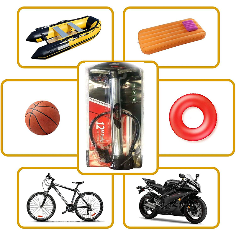 Picture of Aluminium Body Pumper Bike Floor Pumps Bicycle Tire Air Pump Road Bike Tyre Pumb for Road Bikes, Mountain Bikes, Basketball, Swimming Ring and Motorboat - Bike