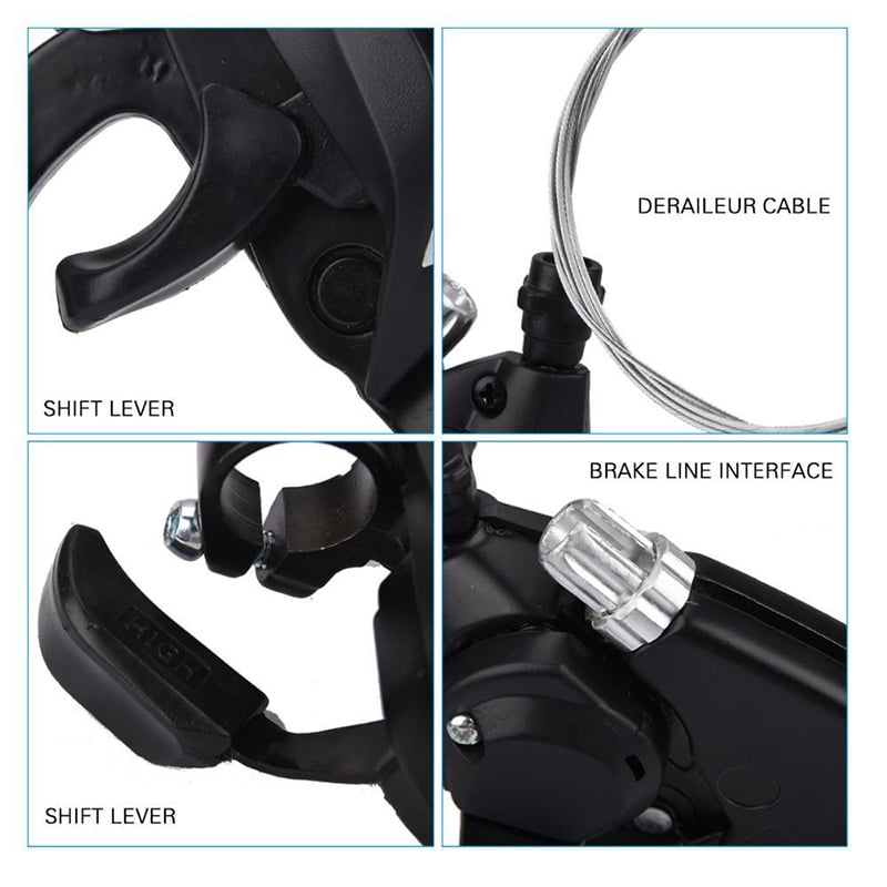 Picture of Shimano 7-Speed Right-Hand Shimano Bike Shift Lever - High-Quality Bicycle Handlebar Control Component