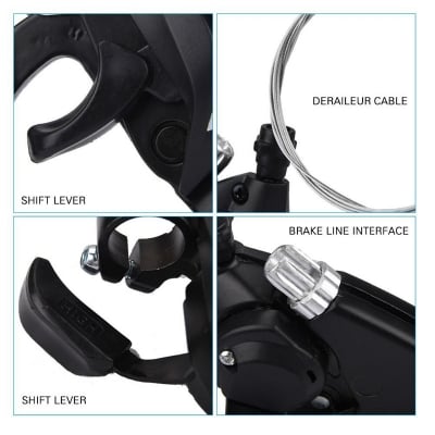Picture of Shimano 7-Speed Right-Hand Shimano Bike Shift Lever - High-Quality Bicycle Handlebar Control Component