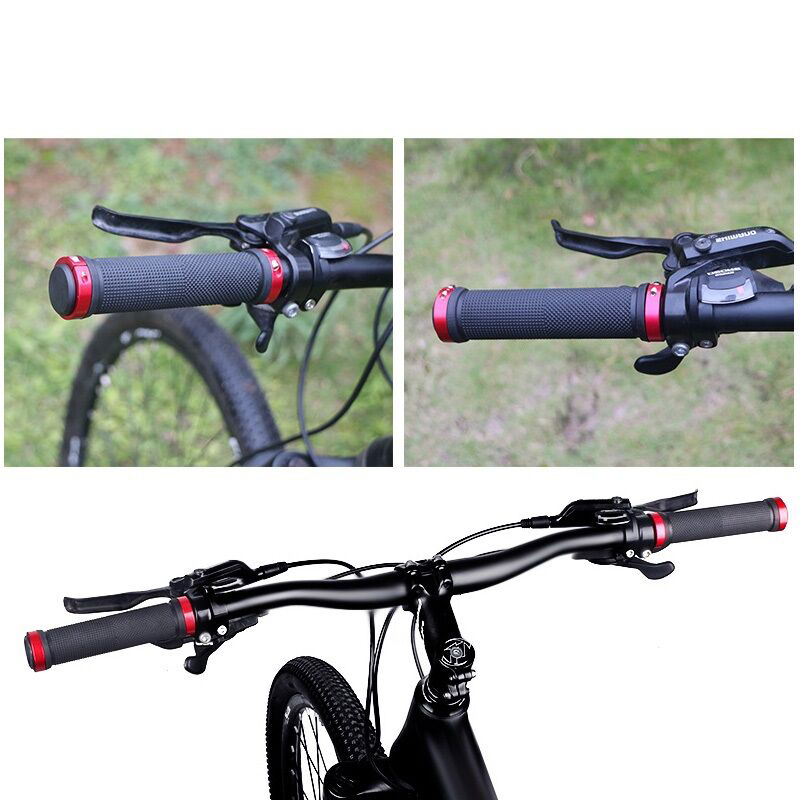 Picture of Adjustable Non-Slip Bike Handlebar Grips with Aluminum Alloy Lock-On Mounts - New