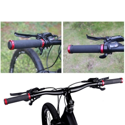 Picture of Adjustable Non-Slip Bike Handlebar Grips with Aluminum Alloy Lock-On Mounts - New