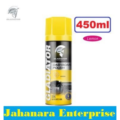 Picture of Gladiator Dashboard Polish Lemon- 450 ml, Car Motorbike Leather, Plastic, Rubber, Wood Spray Polish