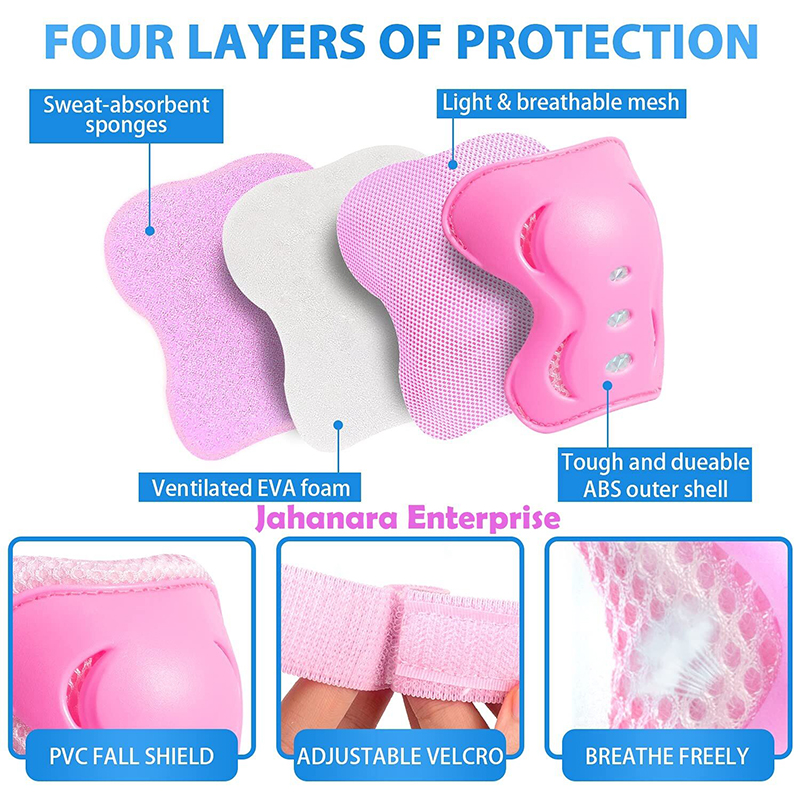 Picture of Knee Pads for Kids/Youth, Knee Pad and Elbow Pads Wrist Guards Protective Gear Set for Roller Skates Cycling BMX Bike Skateboard Inline Skating's Scooter Riding