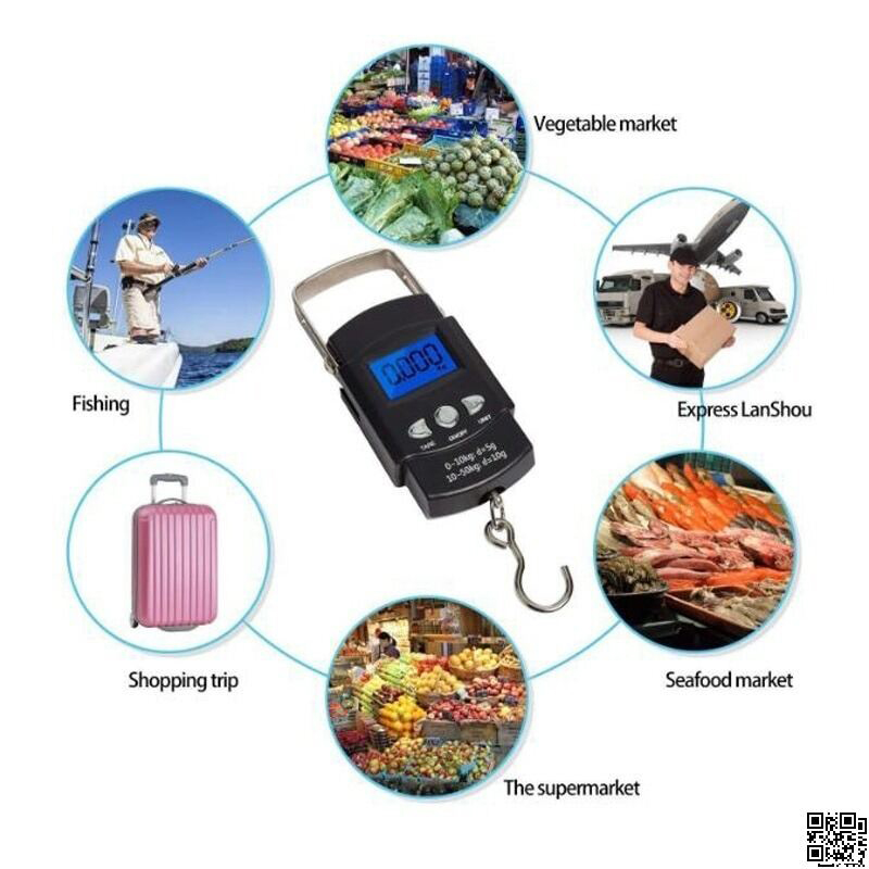 Picture of Digital Hanging Weight Scale, Portable Hanging Electronic Hook Scale 10kg-50kg