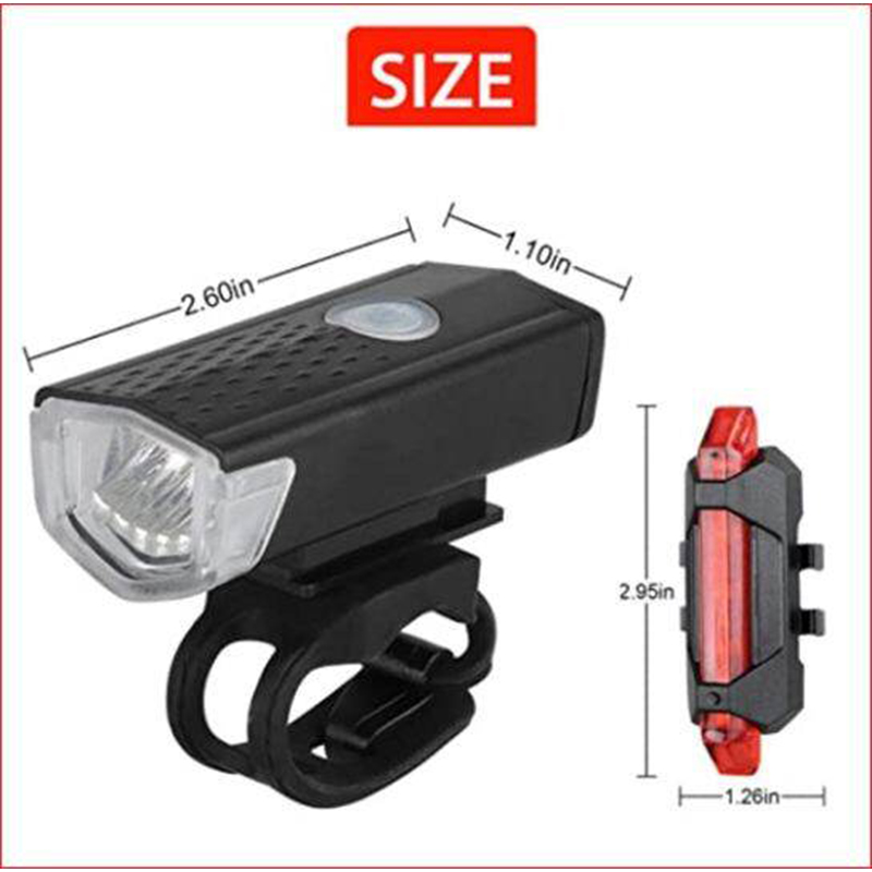 Picture of MTB Bike Front Lights USB LED Rechargeable Waterproof Mountain Bike Headlight Bicycle Safety Warning Light Cycling Accessories