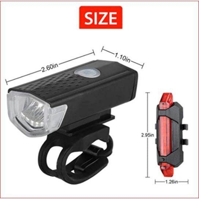 Picture of MTB Bike Front Lights USB LED Rechargeable Waterproof Mountain Bike Headlight Bicycle Safety Warning Light Cycling Accessories