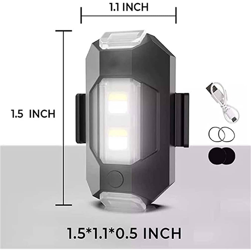 Picture of 3 Colors LED Aircraft Strobe Lights for Motorcycles, Drone Flashing Strobe Lights, Anti-Collision Lighting LED Lights Night Signal Light for Bike, Motorcycle (1 Piece)