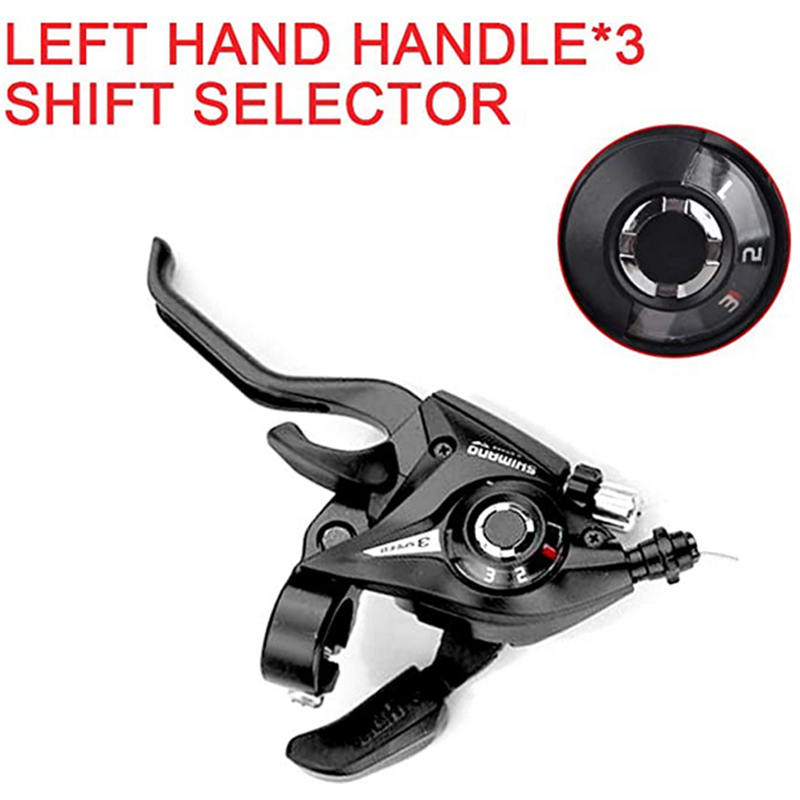 Picture of Mountain Bike Brake Lever, Bicycle Brake Shifter Set Visible Optical Gear Display Indicator With Brake Cable 3 Speed(Left Side) And 7 Speed(Right Side) - সাইকেল