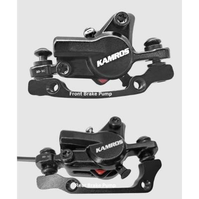 Picture of Kamros Hydraulic Brakes with Rotor Set FRONT & REAR Full set 2pc Disc Free