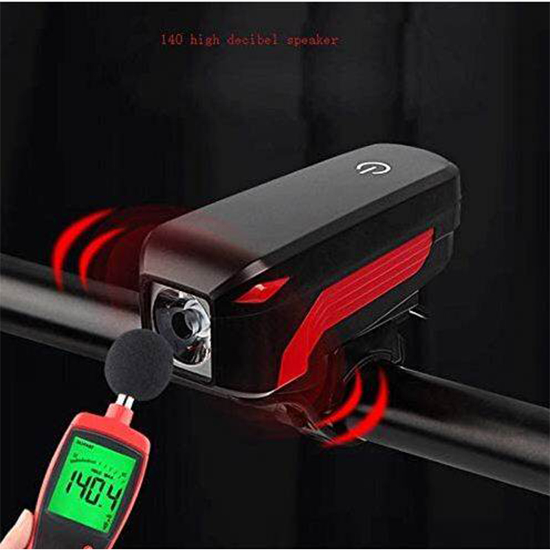 Picture of Bicycle Horn Light Waterproof Finger Print Touch Usb Charging Front Handlebar Alarm Warning Safety T6 Front Lights - Cycle Accessories