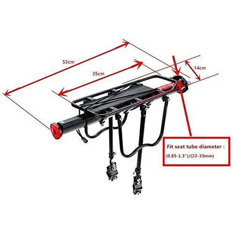 Picture of Bicycle Aluminium Mountain Carrier Seat Load 100Kg Bicycle Accessories - সাইকেল