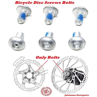 Picture of Bicycle Brake Rotor Disc Bolts Screws L Nuts T25 Cycle Bicycle Brake Disc Bolts Screw 6Pcs