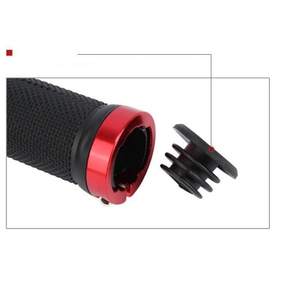 Picture of Bicycle Road Mountain Bike Handle Double Lock on Aluminium Alloy Bike Handlebar Hand Cover 1 Pair Handlebar Grips