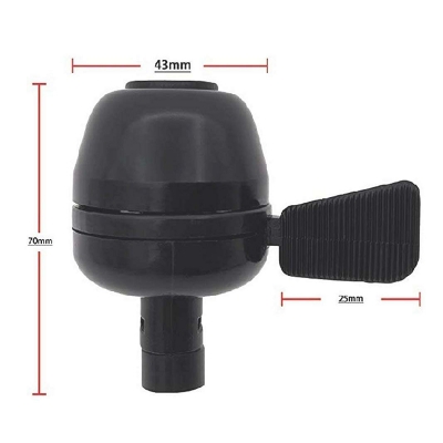 Picture of Dual Set of Cool & Trendy Black Color Designer Handle Grip and All Aluminium Designer Cycle Bell (BLACK)