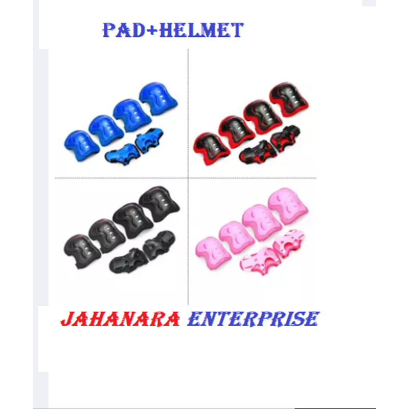 Picture of Injury Resistance Protective Gear Youth Knee Pads, Elbow Guard, Pair of Gloves, Helmet Safety Gears Set Combo for Roller Skates, Cycling, Biking , Sports
