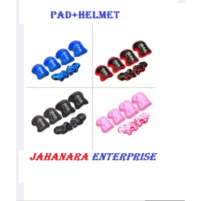 Picture of Injury Resistance Protective Gear Youth Knee Pads, Elbow Guard, Pair of Gloves, Helmet Safety Gears Set Combo for Roller Skates, Cycling, Biking , Sports