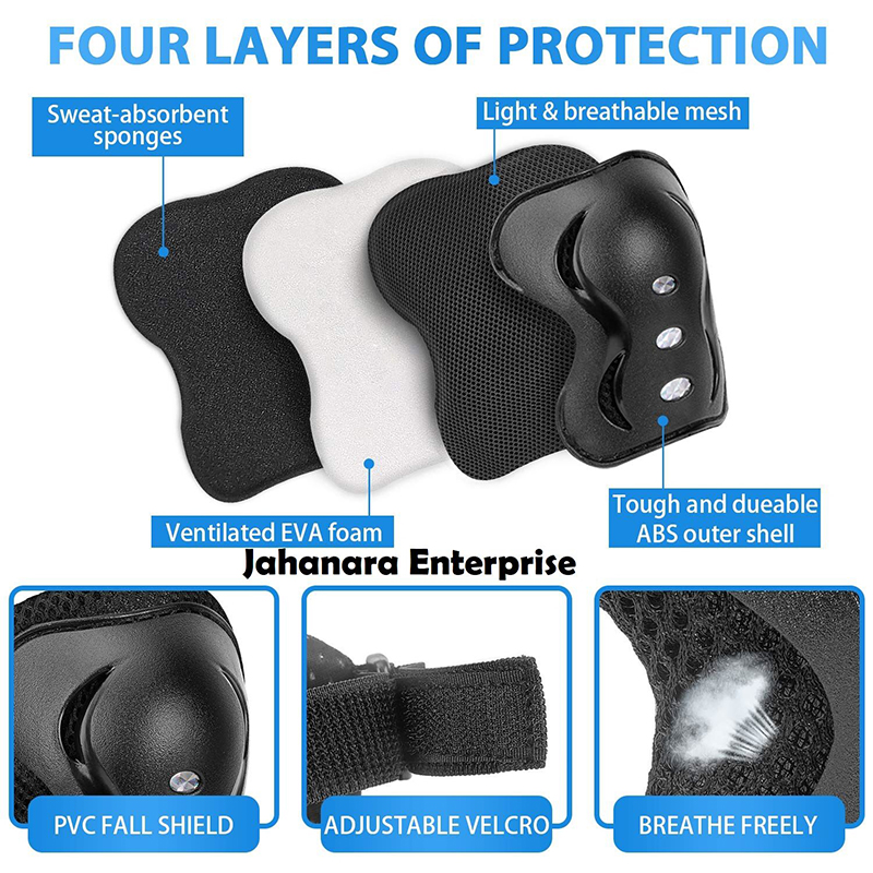 Picture of Knee Pads for Kids/Youth, Knee Pad and Elbow Pads Wrist Guards Protective Gear Set for Roller Skates Cycling BMX Bike Skateboard Inline Skating's Scooter Riding