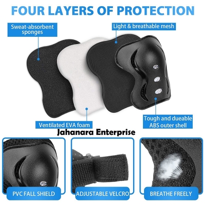 Picture of Knee Pads for Kids/Youth, Knee Pad and Elbow Pads Wrist Guards Protective Gear Set for Roller Skates Cycling BMX Bike Skateboard Inline Skating's Scooter Riding