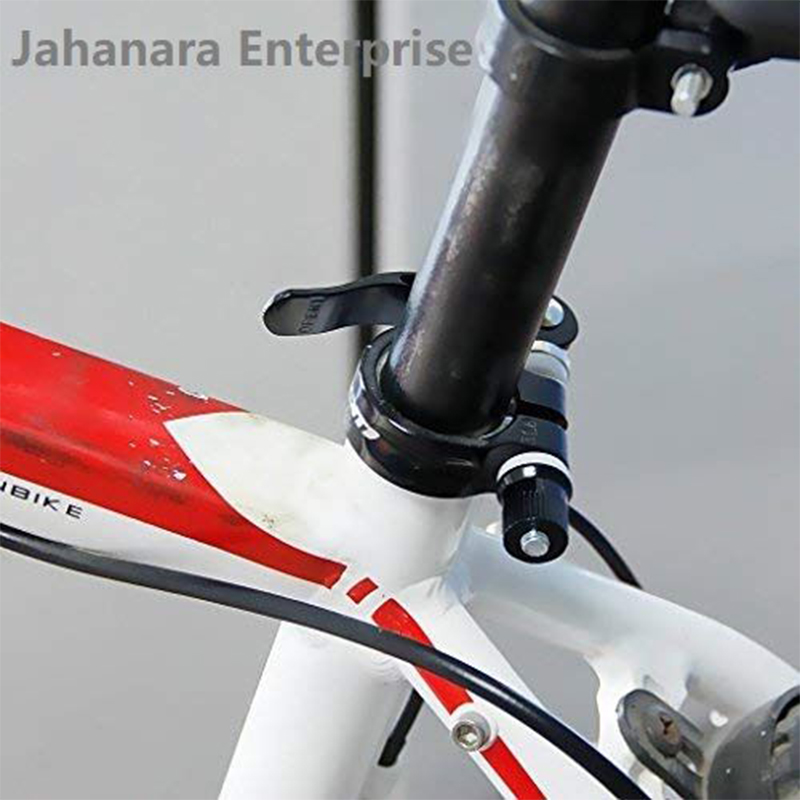 Picture of Bike Seat Clamp Aluminum Alloy Quick Release Bicycle Binder Clamp Bolt Seat Post 6 x 55mm Pole (Black)