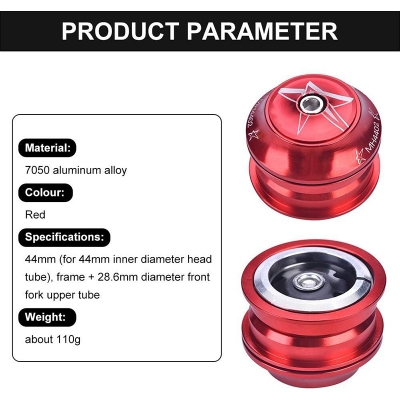 Picture of Bike Headset Set 44mm Aluminium Alloy Bearing Headset MTB Mountain Bike Road Bicycle Head Tube Accessories - Bike - সাইকেল