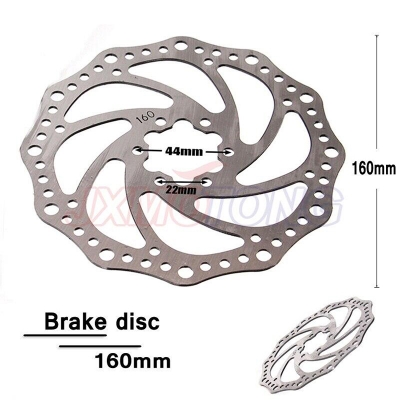 Picture of Bicycle Disc Brake Rotor without Bolts, Bicycle Brakes Stainless Steel, Opposite Hole Distance 44mm, fit Mountain160mm Bicycle Accessories 1 pc - সাইকেল - সাইকেল