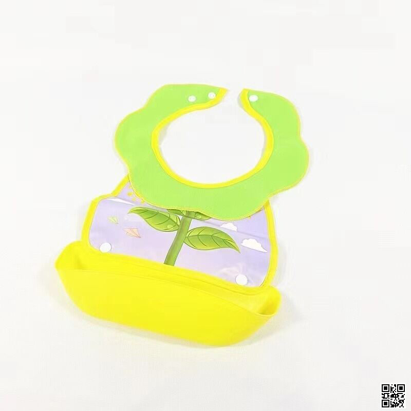 Picture of Baby Bibs with Silicone Food Catcher Waterproof Reusable, Silicone Baby Bib Food / Silicone Baby Bibs