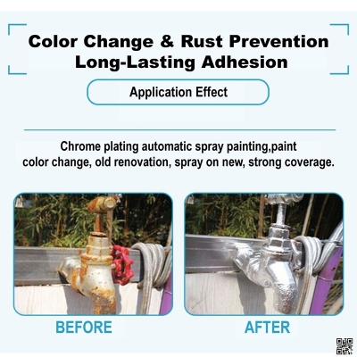 Picture of Sanvo Spray Paint (318 Bright Chrome) Metallic Bright Chrome Color Aerosol Spray Paint