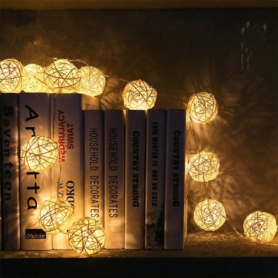 Picture of Home Decoration Light Metal Balls String Lights LED Globe Light Christmas Holiday Wedding Garland Home Party Decor