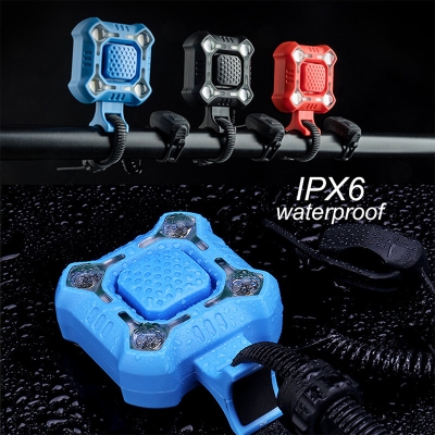 Picture of Bike Bell 4 Lamp Cycling Light 1200mAh Electric Horn Waterproof USB Charging Loud Alarm Security Bicycle Bell