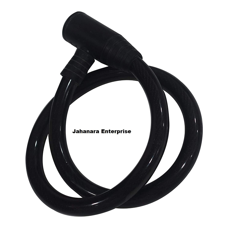 Picture of Bicycle Cable Lock / Steel Key Helmet Cable Lock (Black) Big Size