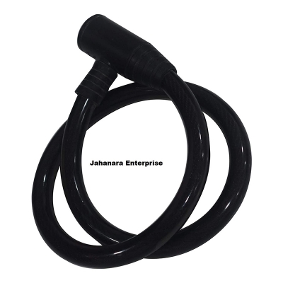 Picture of Bicycle Cable Lock / Steel Key Helmet Cable Lock (Black) Big Size