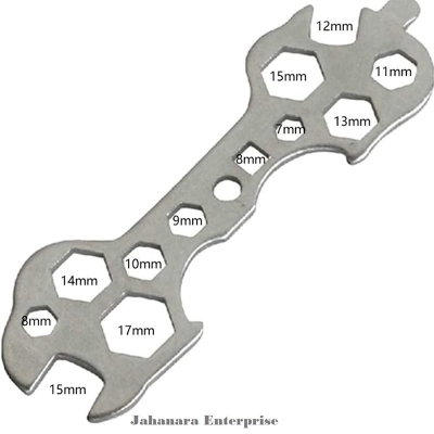 Picture of Bicycle 13 Spanner Tool with 6 Spokee Repair Tool Combo for Cycle Maintenance Tool