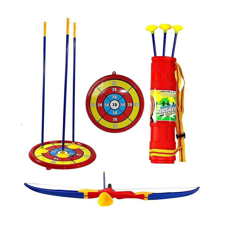 Picture of Bow and Arrow for Kids - Leser Light & 13-inch Archery Bow with 3 Suction Cups Arrows, Target, and Quiver - Practice Outdoor Toys for Children(BIG SIZE)