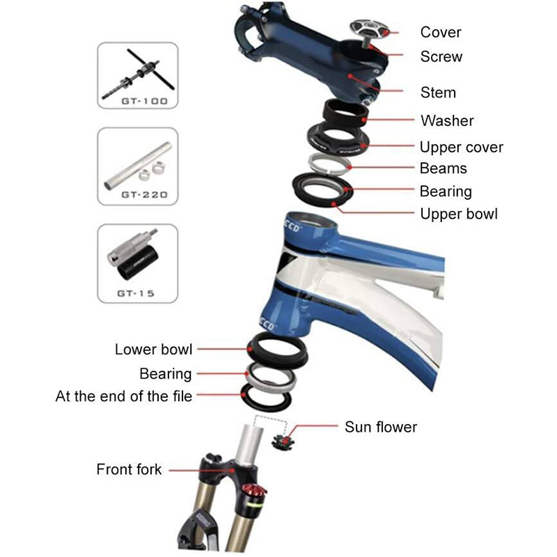 Picture of Bike Headset Set 44mm Aluminium Alloy Bearing Headset MTB Mountain Bike Road Bicycle Head Tube Accessories - Bike - সাইকেল