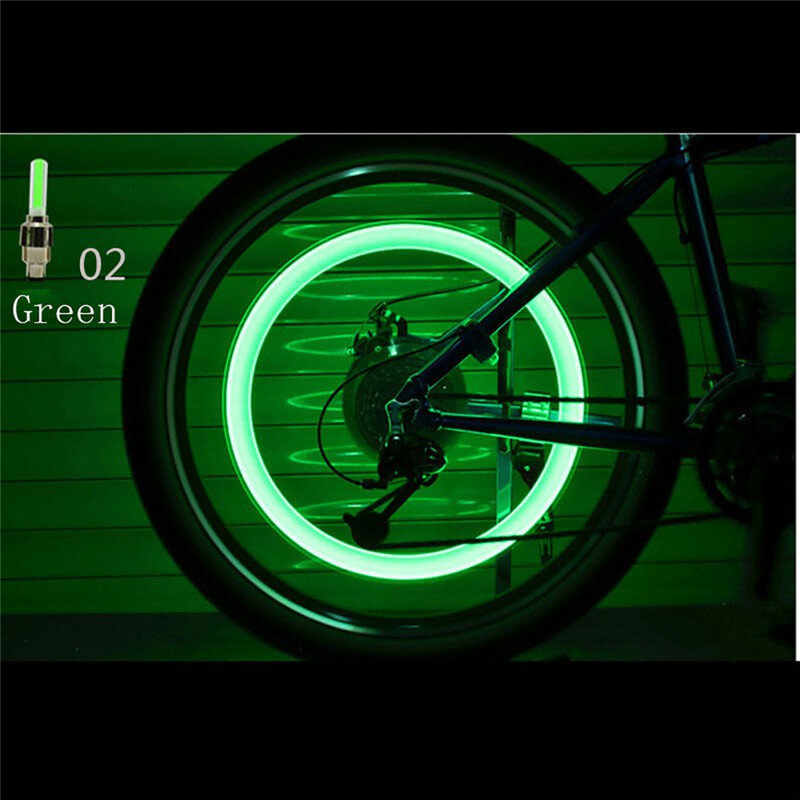Picture of LED Flash Light Lamp Bike Car Tire Tyre Wheel Valve Sealing Caps Lampu Tayar basikal