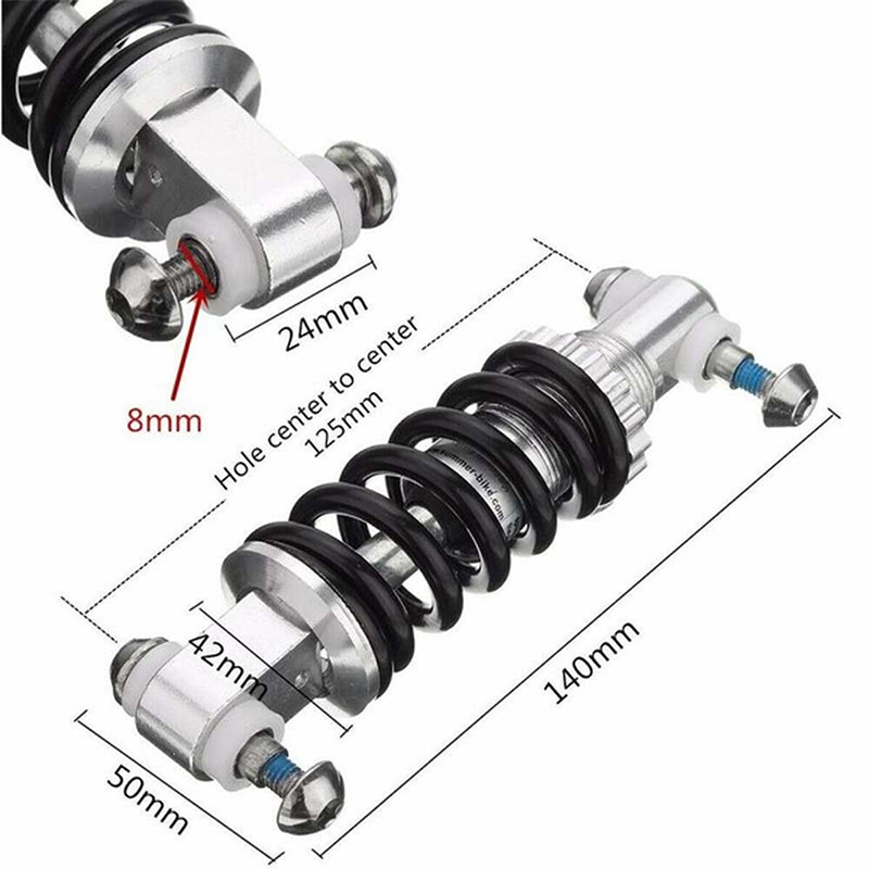 Picture of 2 pc Durable Rear Shocks 500lbs-1500lbs Suspension Spring Shock Absorber Easy to Install Cycling 100-150mm Bike Accessories