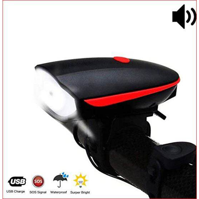 Picture of Rechargeable Bike Horn And Light 140 DB with Super Bright 250 Lumen Light 3 Modes