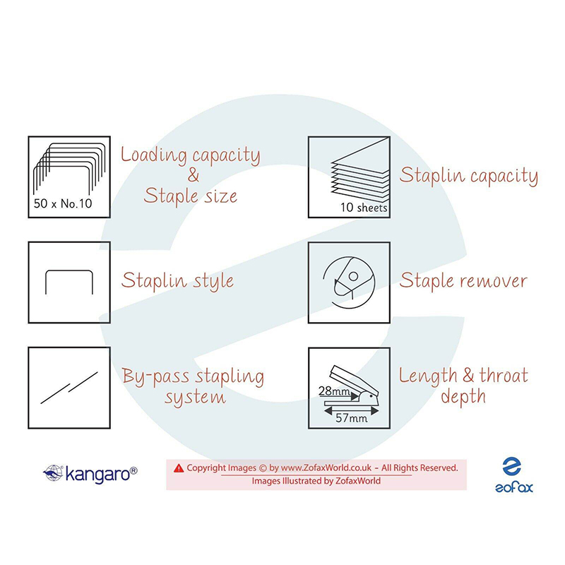 Picture of Kangaro Stapler Machine With 1000 Pcs Stapler pin Free (Indian, Mini-10)
