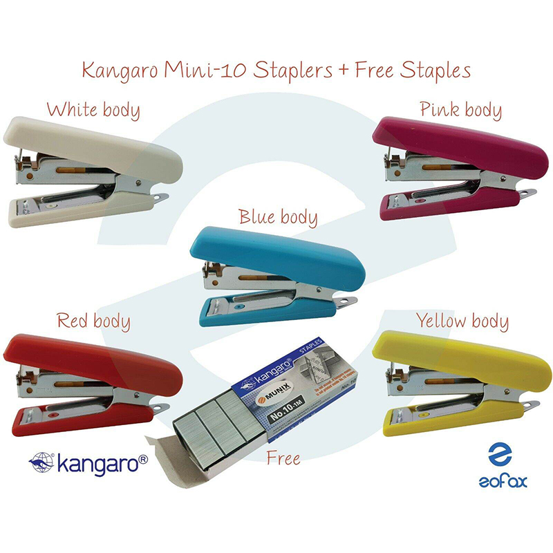 Picture of Kangaro Stapler Machine With 1000 Pcs Stapler pin Free (Indian, Mini-10)