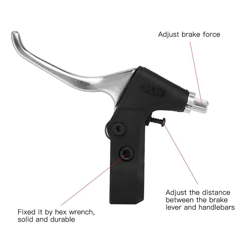 Picture of Bicycle V-Brake & Brake Levers & Cable Cycling Handlebar Short Brake Clutch Lever Gear Cable Wire & Hosing Full Set Bicycle Accessories