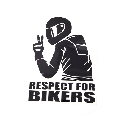 Picture of Respect For Bikers Stylish Bike strikers Decorative-stickers Motorcycle skateboard bicycle bike sticker Stikar