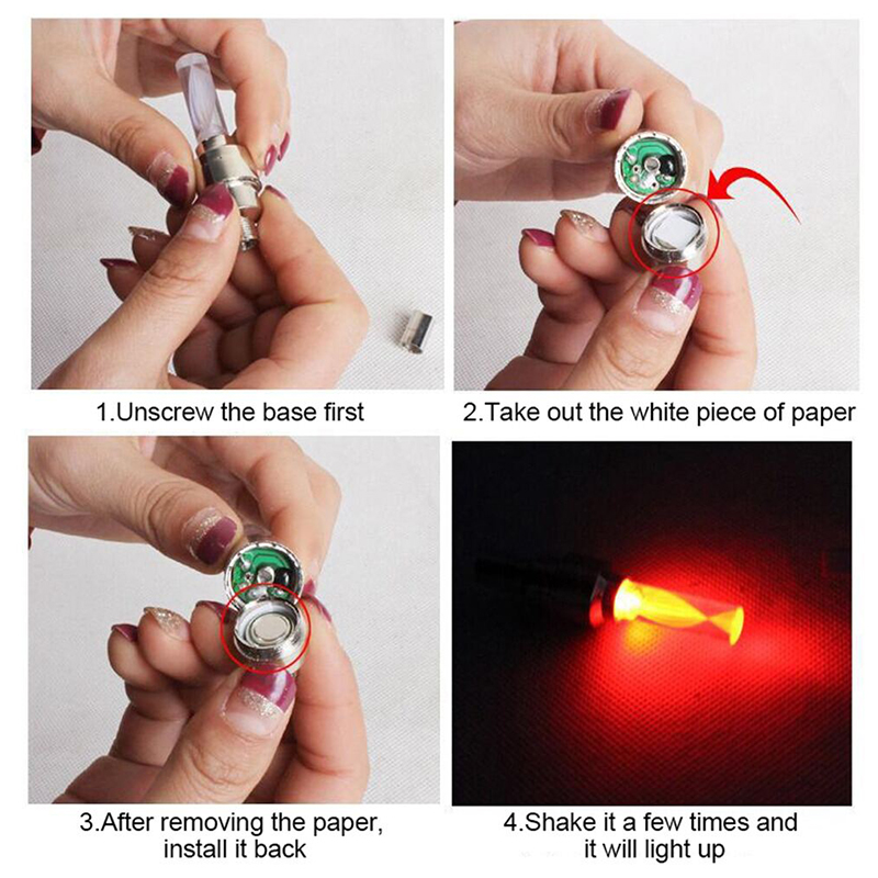 Picture of Bike Motorcycle Cycling LED 1 Pair Rainbow RGB Color Bike Wheel Tire Light