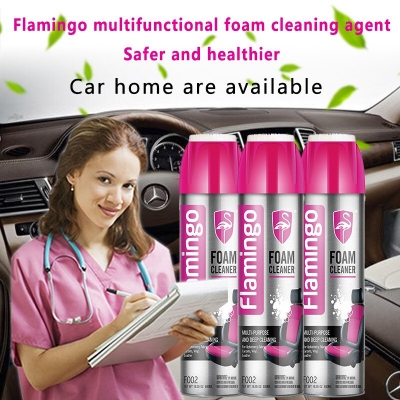 Picture of Flamingo Multi Purpose Foam Cleaner With Brush 650 Ml, Household, Kitchen, Bathroom Cleaner Foam Spray - Glass Cleaner