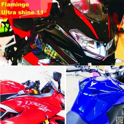 Picture of Flamingo Ultra Shine 11 250ml / 450ml(F116L)Dashboard Polish- Car Motorbike Leather, Plastic, Rubber, Wood Spray Polish Dashboard & Leather Wax ( Cleans&Shines)