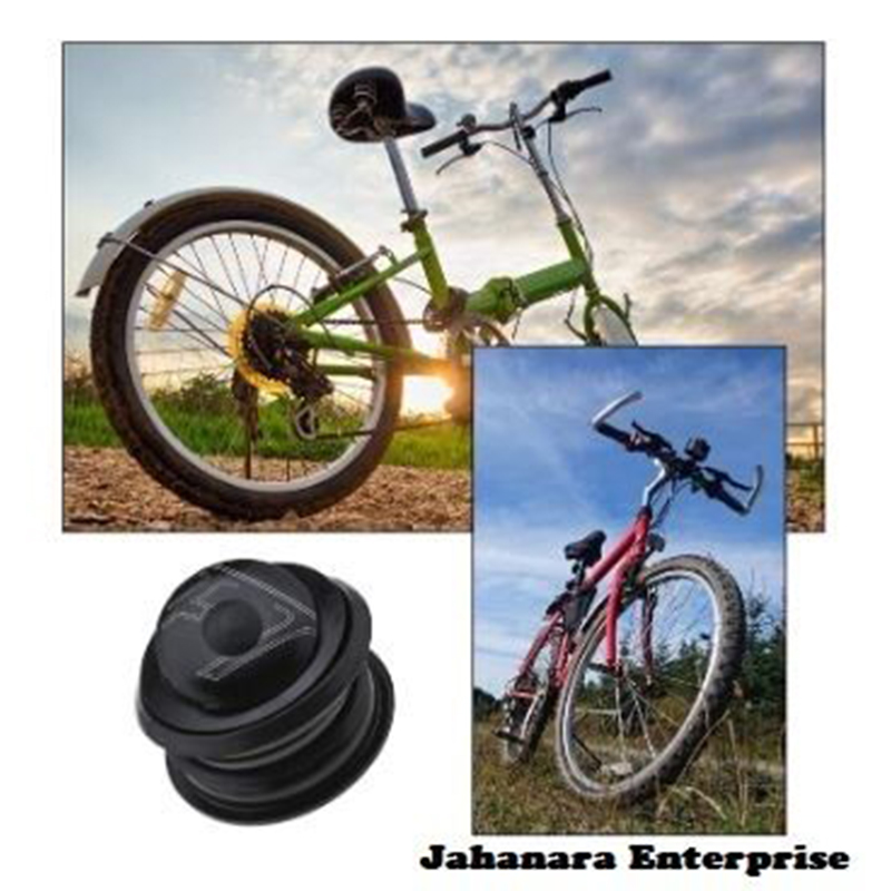 Picture of Full Black Bicycle Headset Aluminium Alloy Bike Front Fork Stem Headset Black