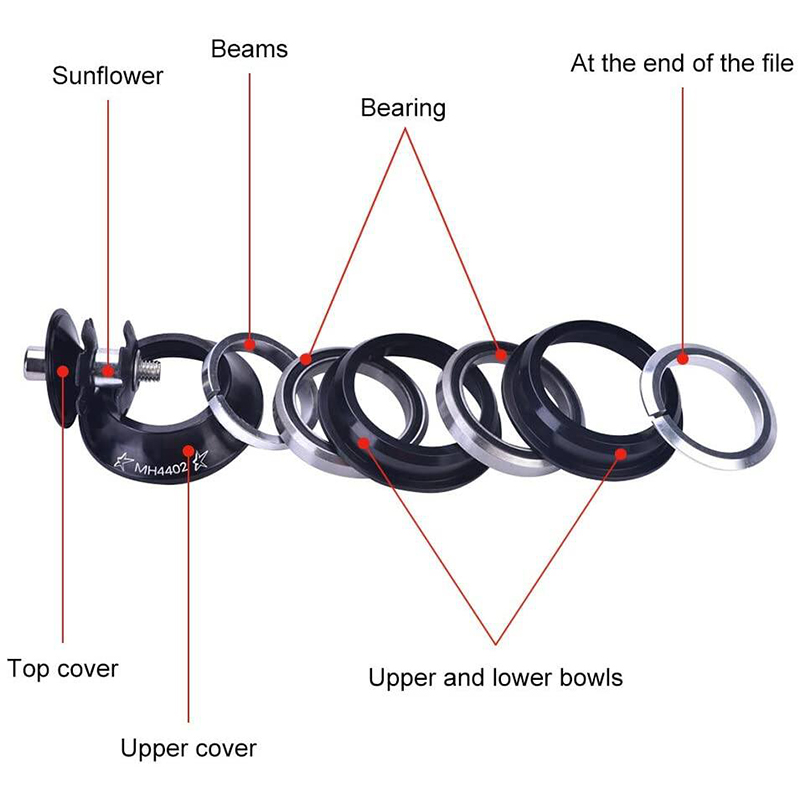 Picture of Bike Headset Set 44mm Aluminium Alloy Bearing Headset MTB Mountain Bike Road Bicycle Head Tube Accessories - Bike - সাইকেল